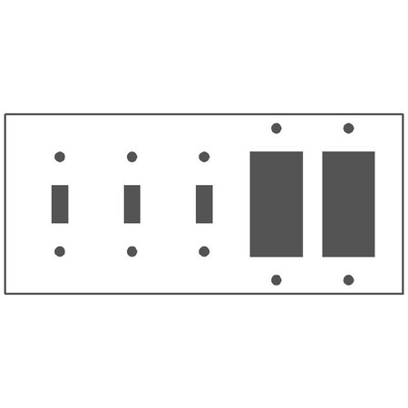 Mulberry Wallplates 5G WHITE 3 SW/2 BLOCK 86455